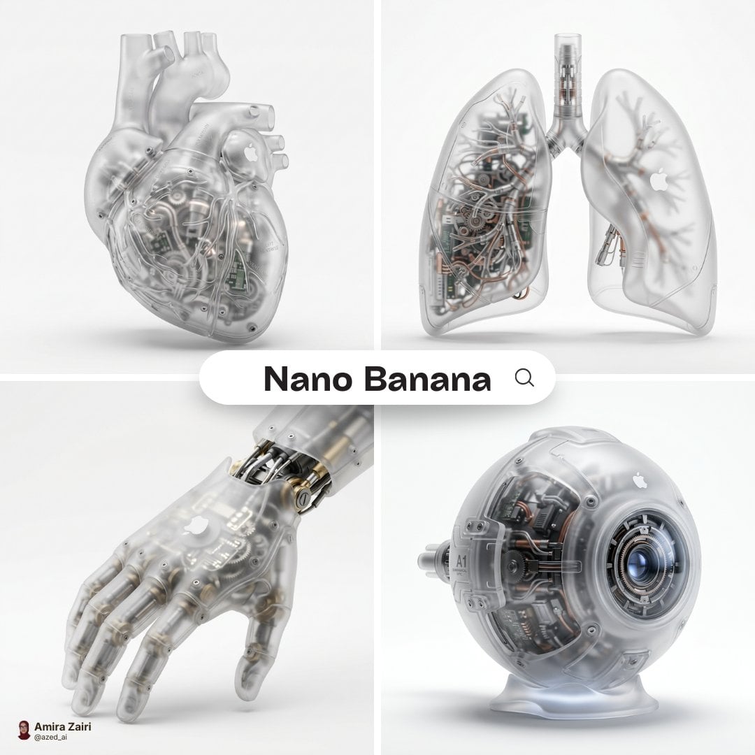 Imatge generada per IA del render 3D d'òrgan anatòmic de policarbonat