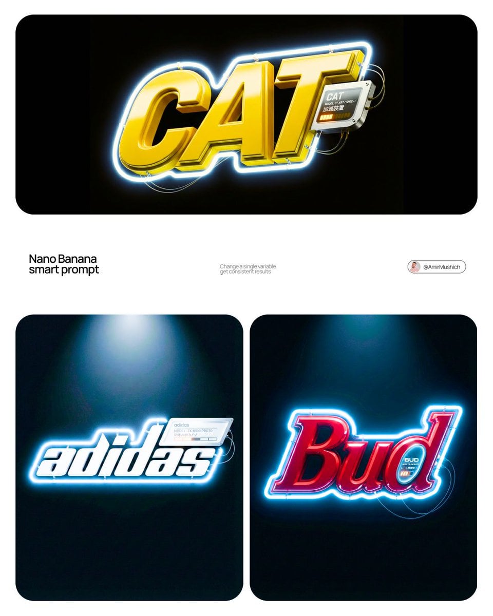 3D Merklogo Japanse Motorsport Neon -gegenereerde afbeelding