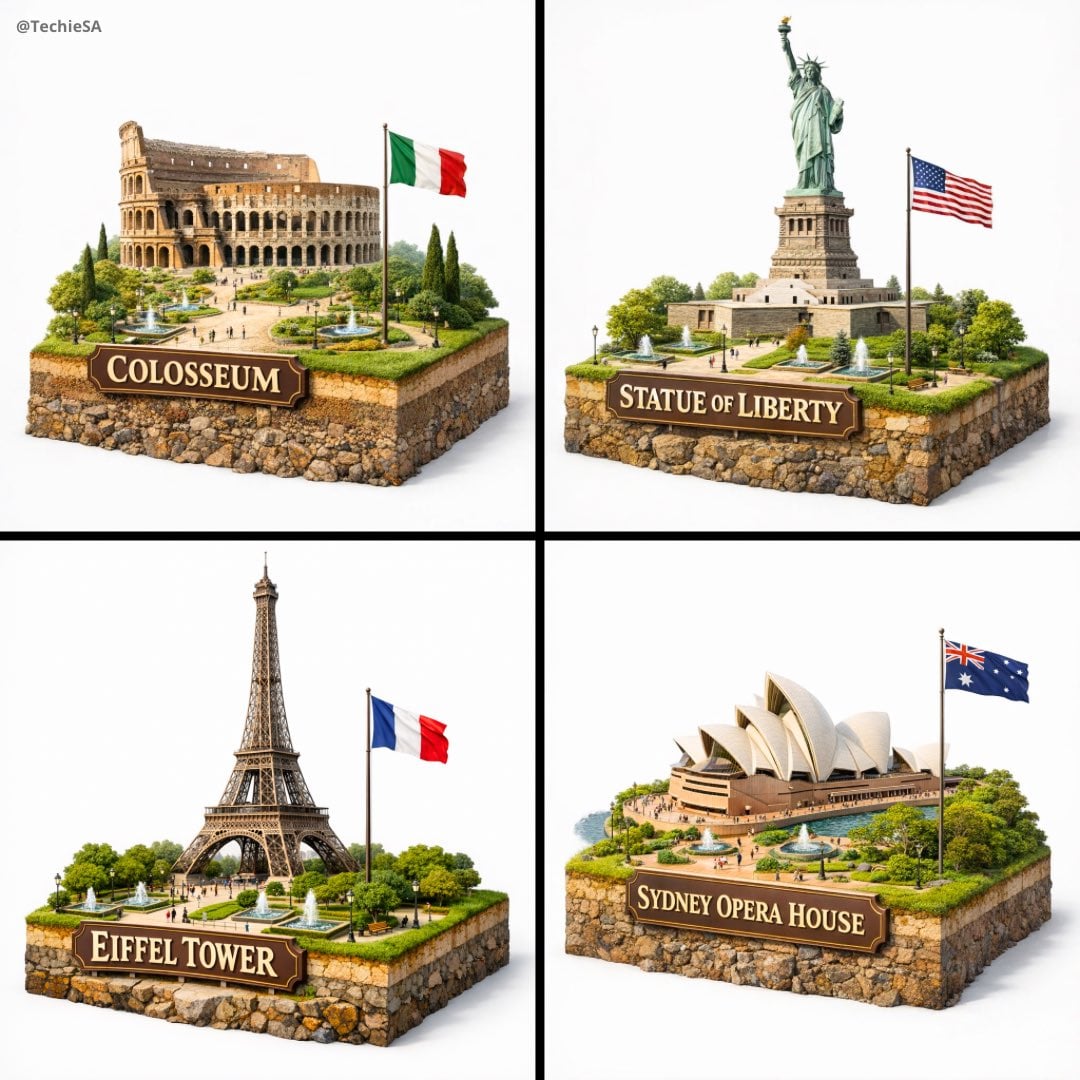Imatge generada per IA de Diorama 3D de monument amb secció transversal de la Terra