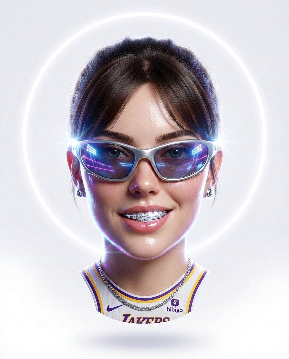 3d Floating Head Portrait Lakers