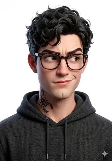 3d Stylized Character Portrait Young Man Pixar Style