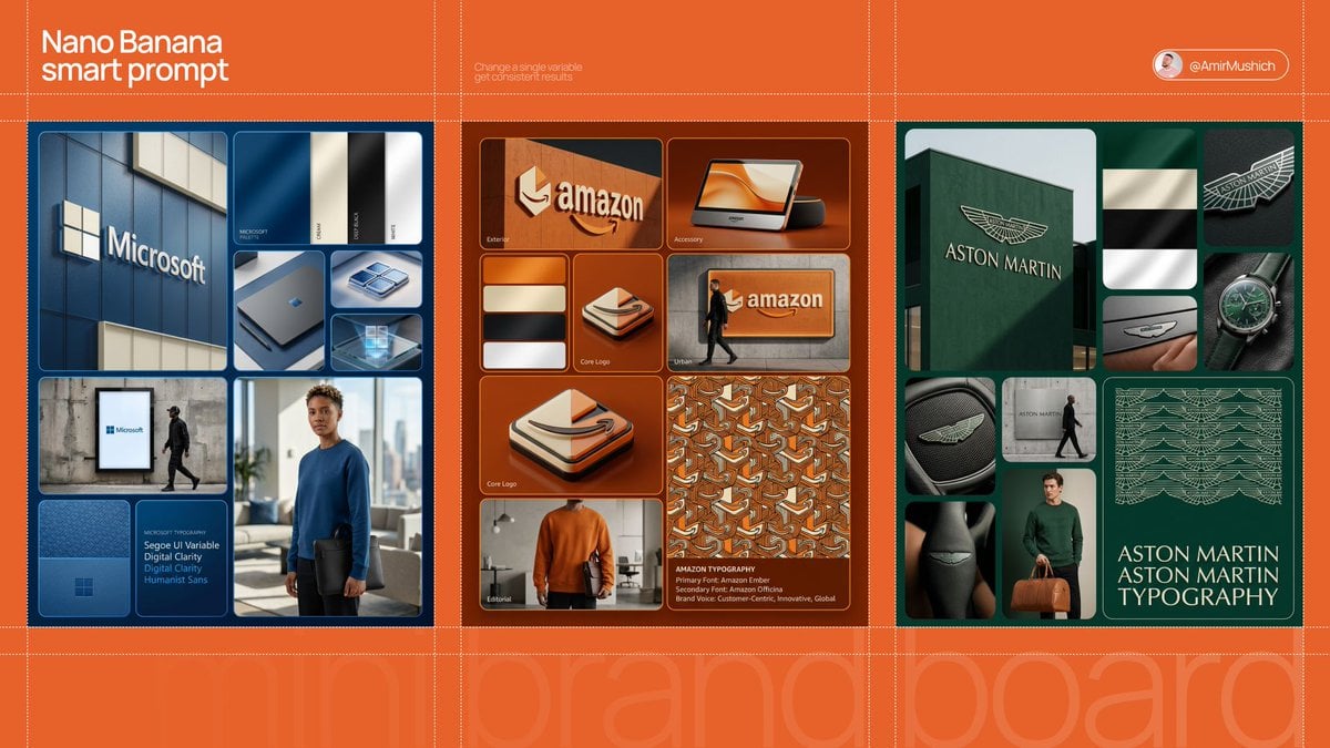 Merkeidentitetsvisningsrutenett -generert bilde