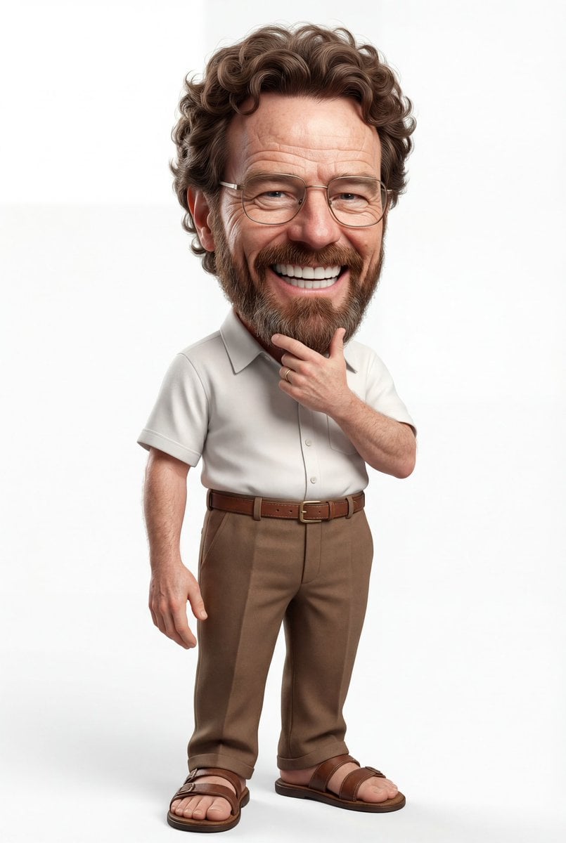 Cheerful Man 3d Caricature