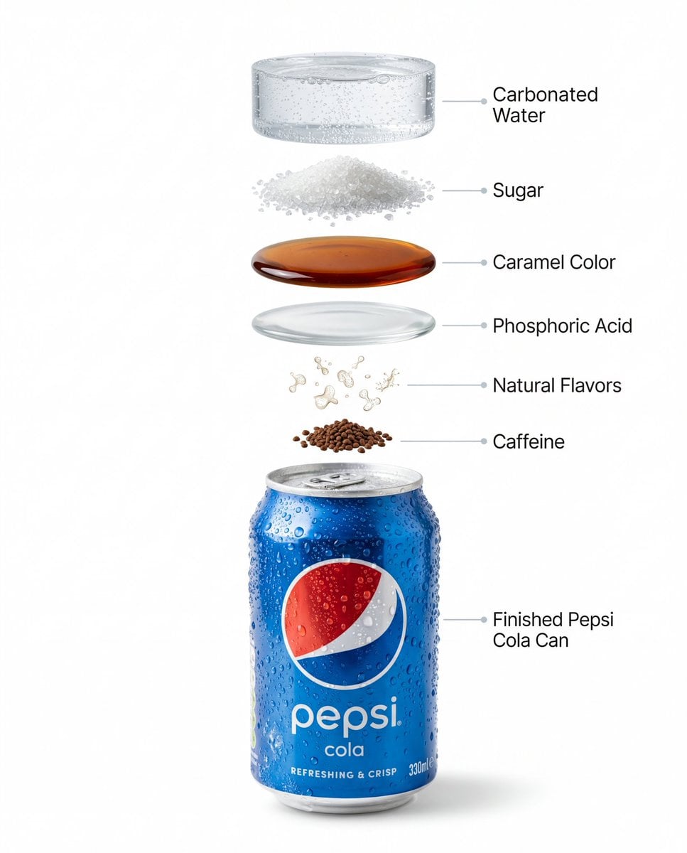 Kaldur Pepsi-dós vöruljósmyndun -gerð mynd