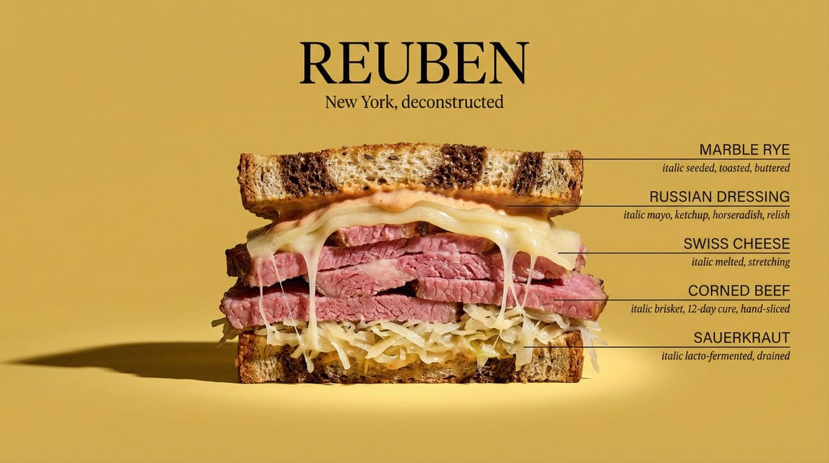 Imagine generată de Secțiune Transversală Cinematică a Unui Fel de Mâncare cu Ingrediente Etichetate