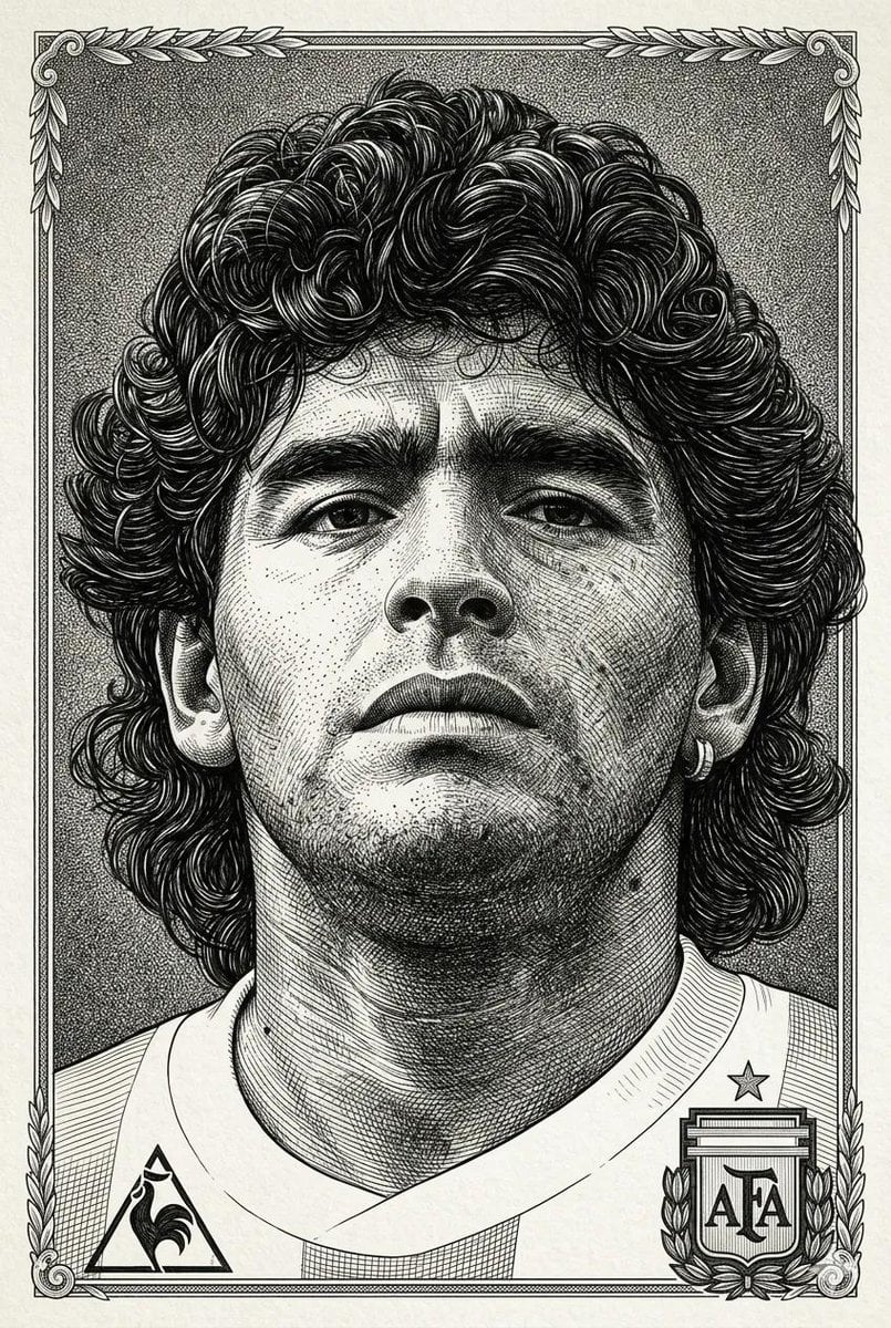 Close Up Portrait Line Art Engraving Black White