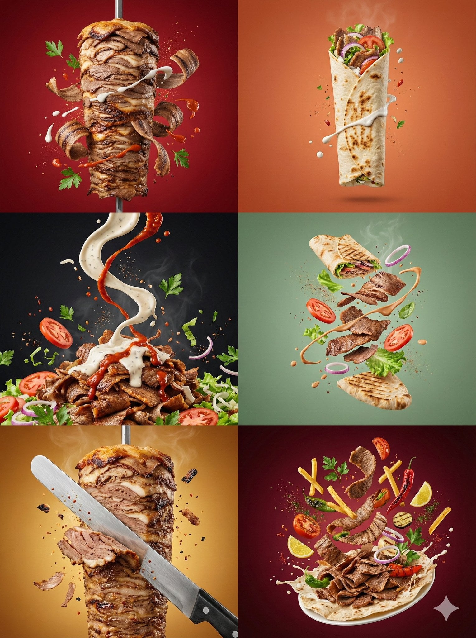 Obraz wygenerowany przez przedstawiający reklamę döner kebaba