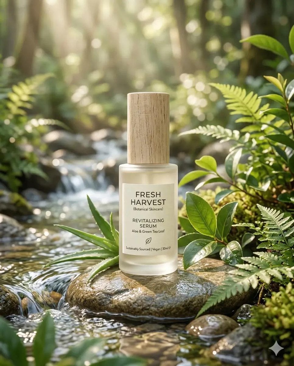 Eco Friendly Skincare Bottle Natural Setting Minimalist