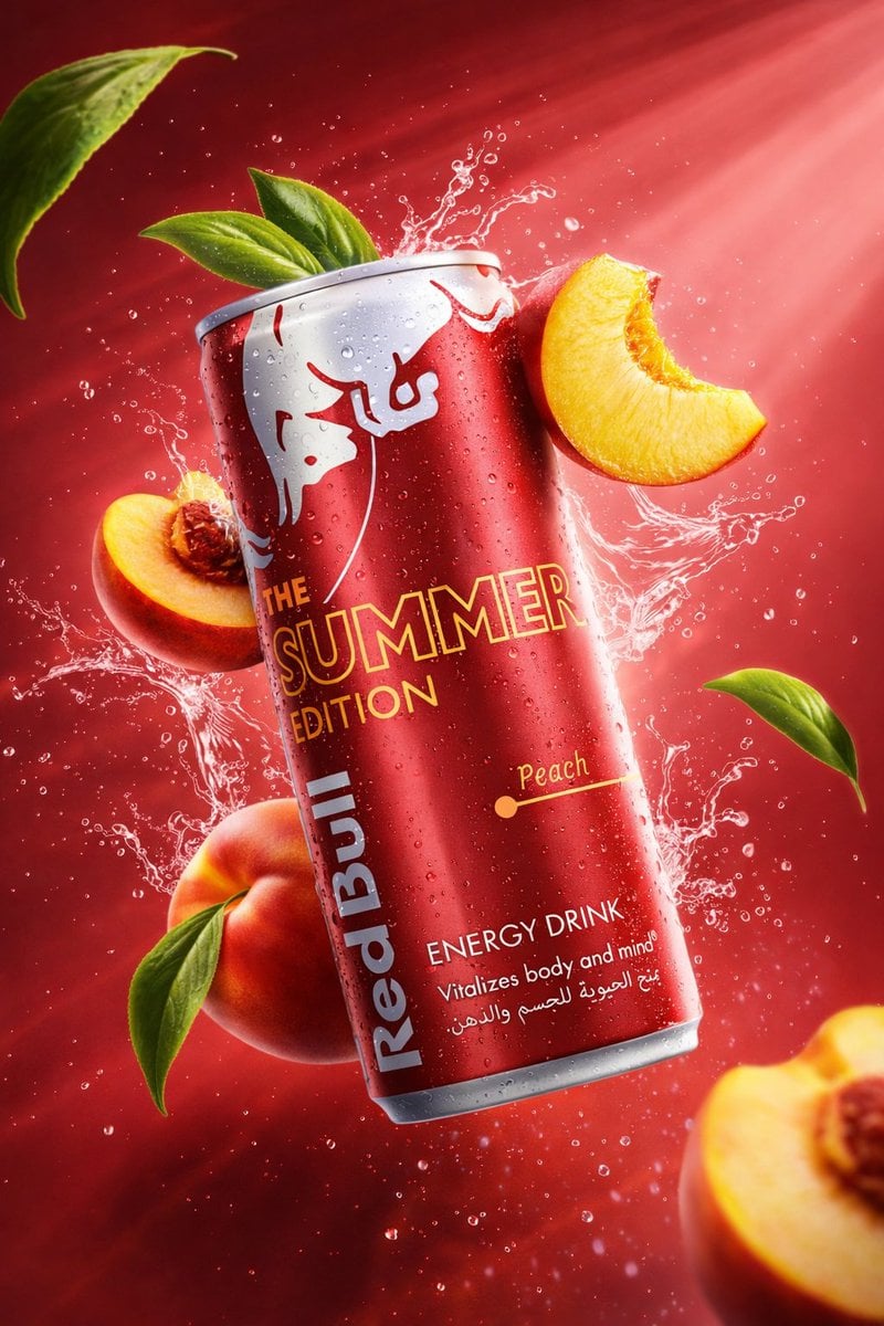 Energy-Drink-Dose Splash Frozen Action KI-generiertes Bild