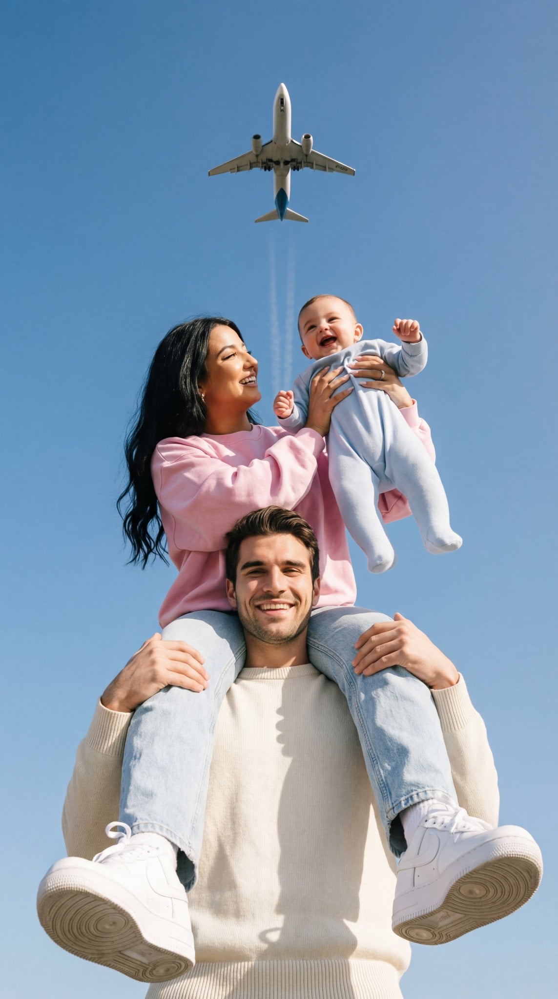 Family Airplane Travel Lifestyle