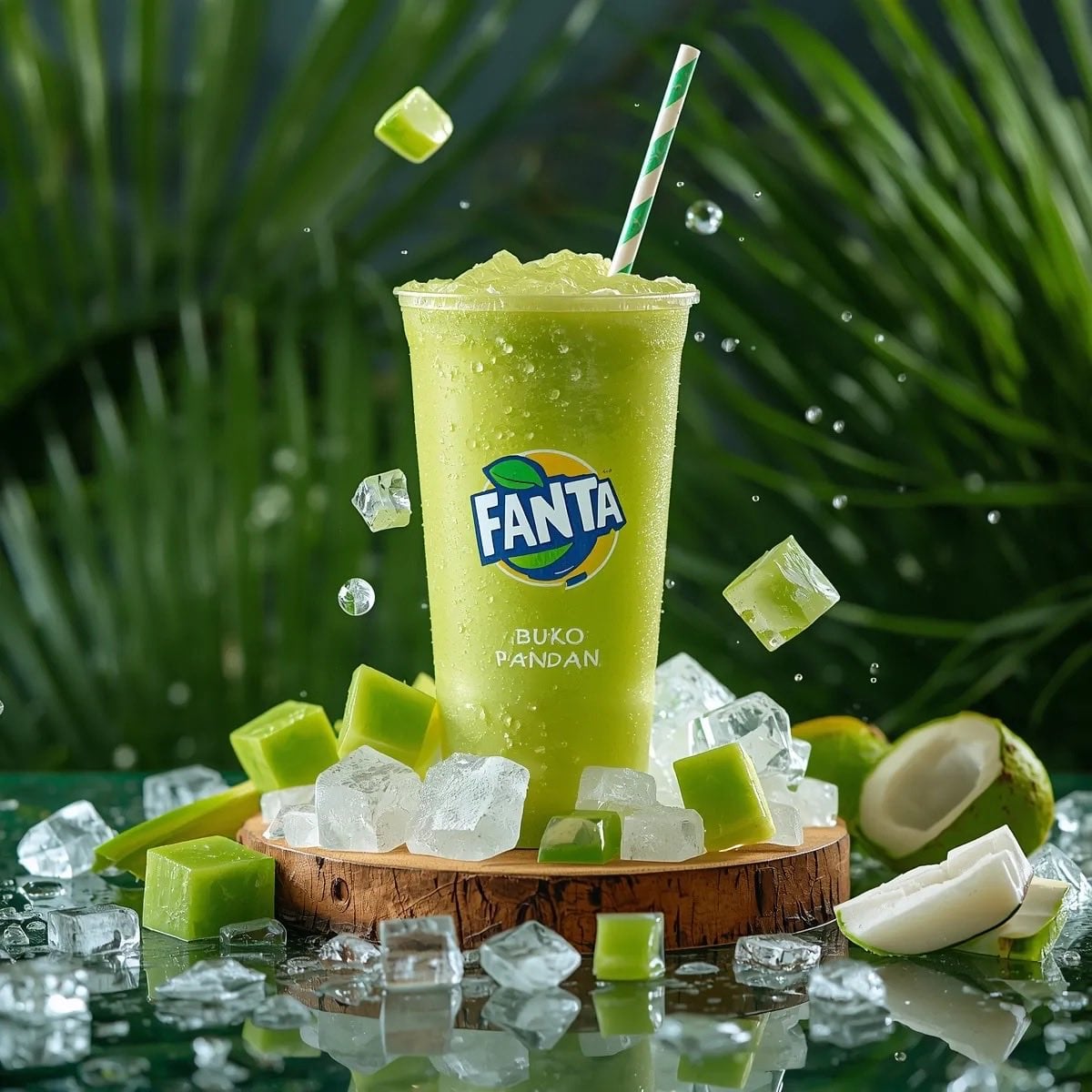 Fanta Buko Pandan Kampanja tropskog pića slika generirana umjetnom inteligencijom