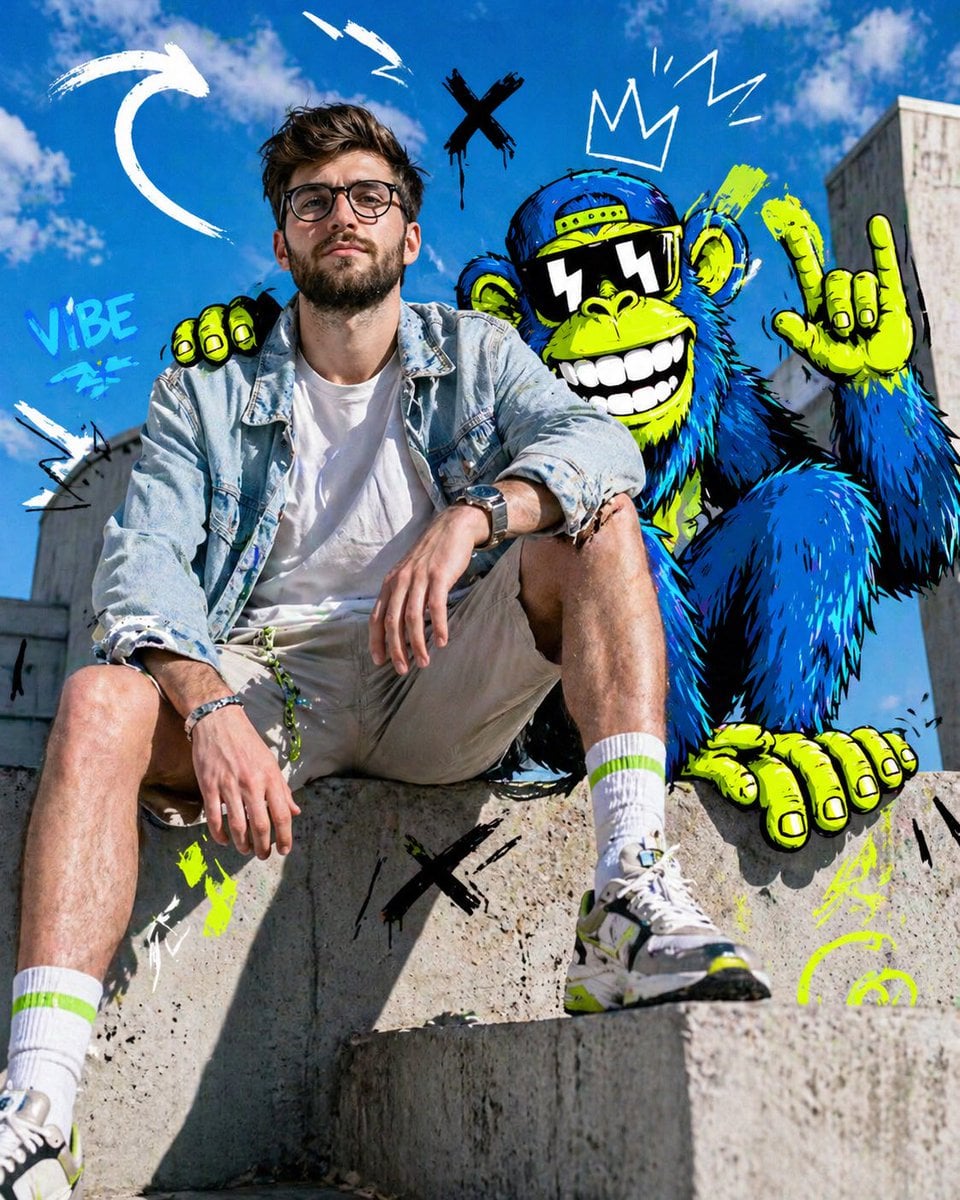 Fashion Editorial Model Cartoon Animal Urban Outdoor