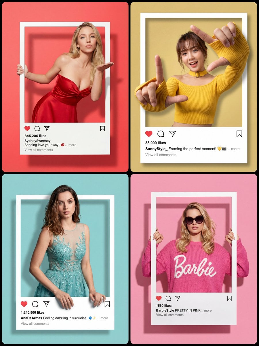 KI-generiertes Bild zum Mode Oberkörper Instagram Popout