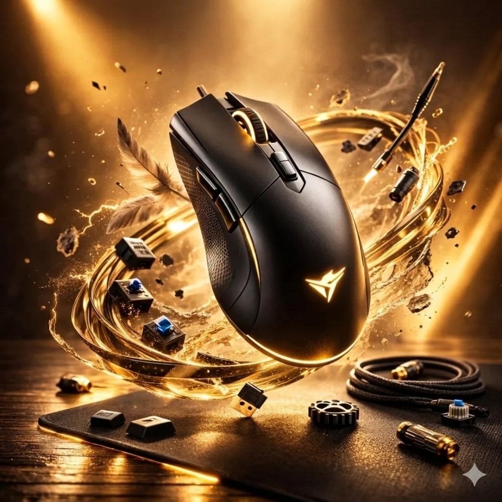 Gaming Mouse Floating Desk Golden Energy