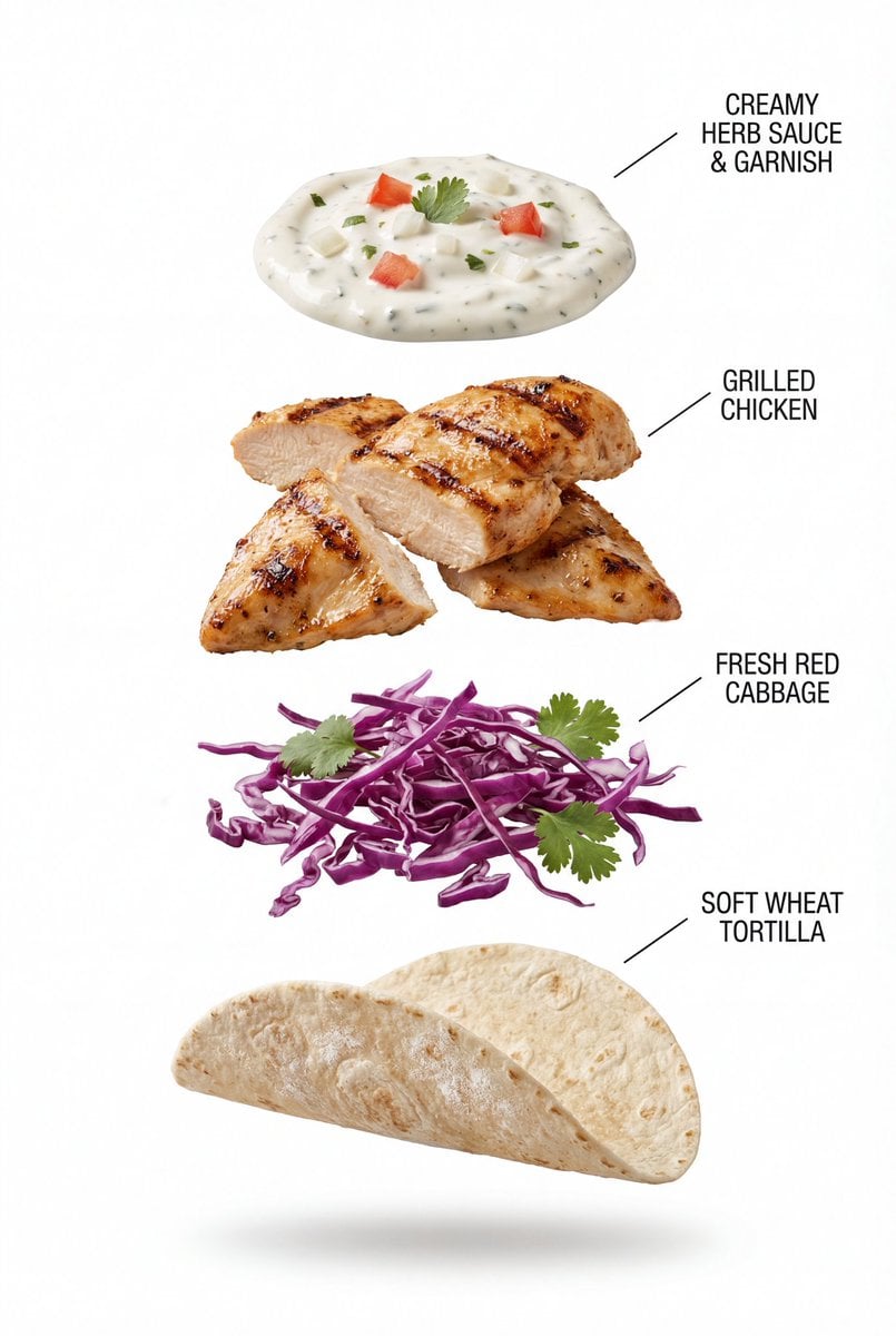 Grilled Chicken Taco Product Photography
