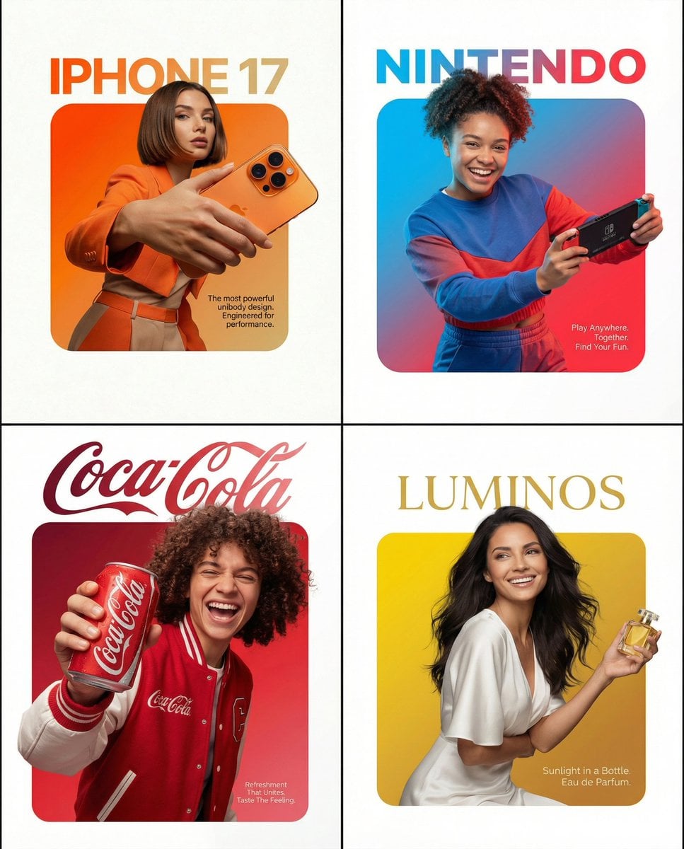 High End Graphic Design Advertisement Gradient Square Product Breakout