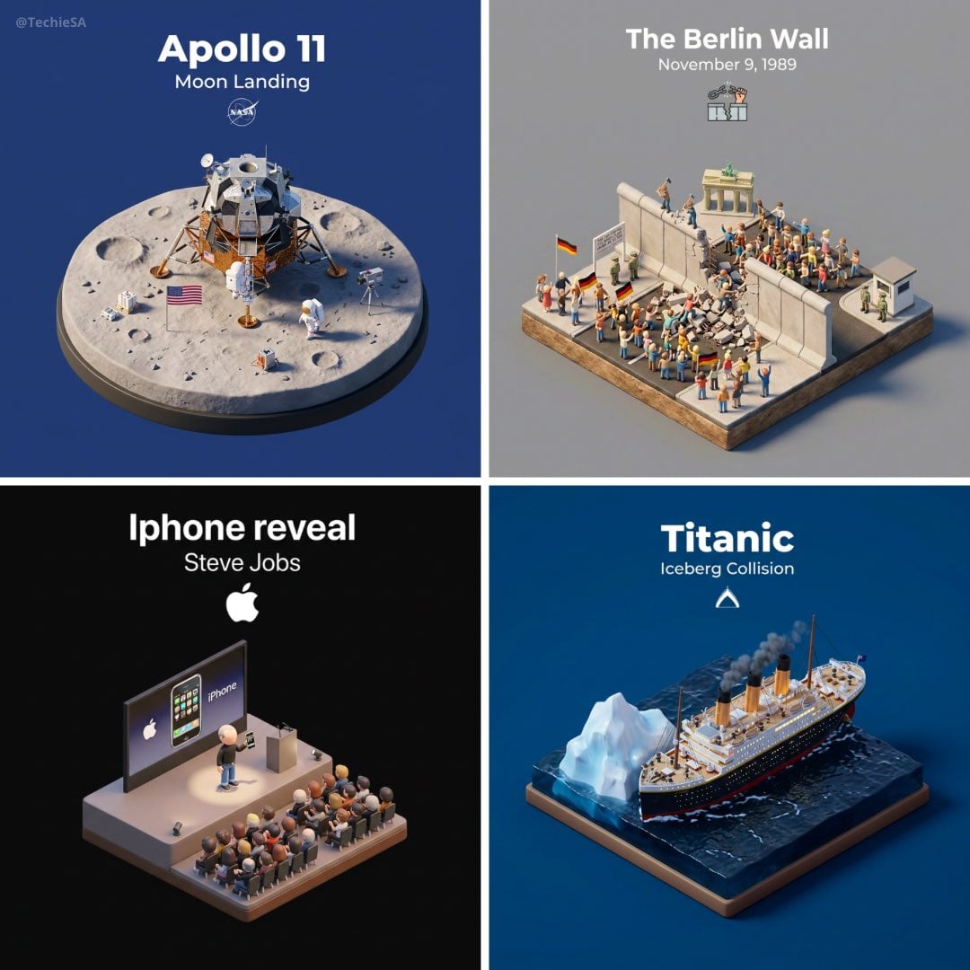 Image générée par IA du Diorama 3D Carré de l'Événement Historique