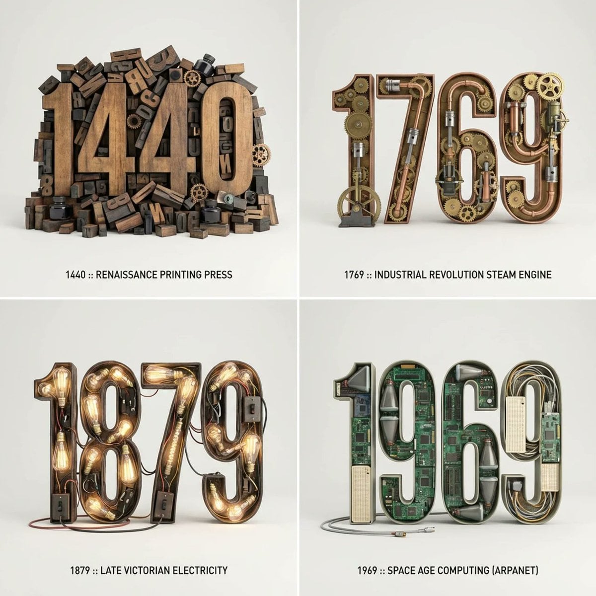 Historical Inventions Typographic Grid