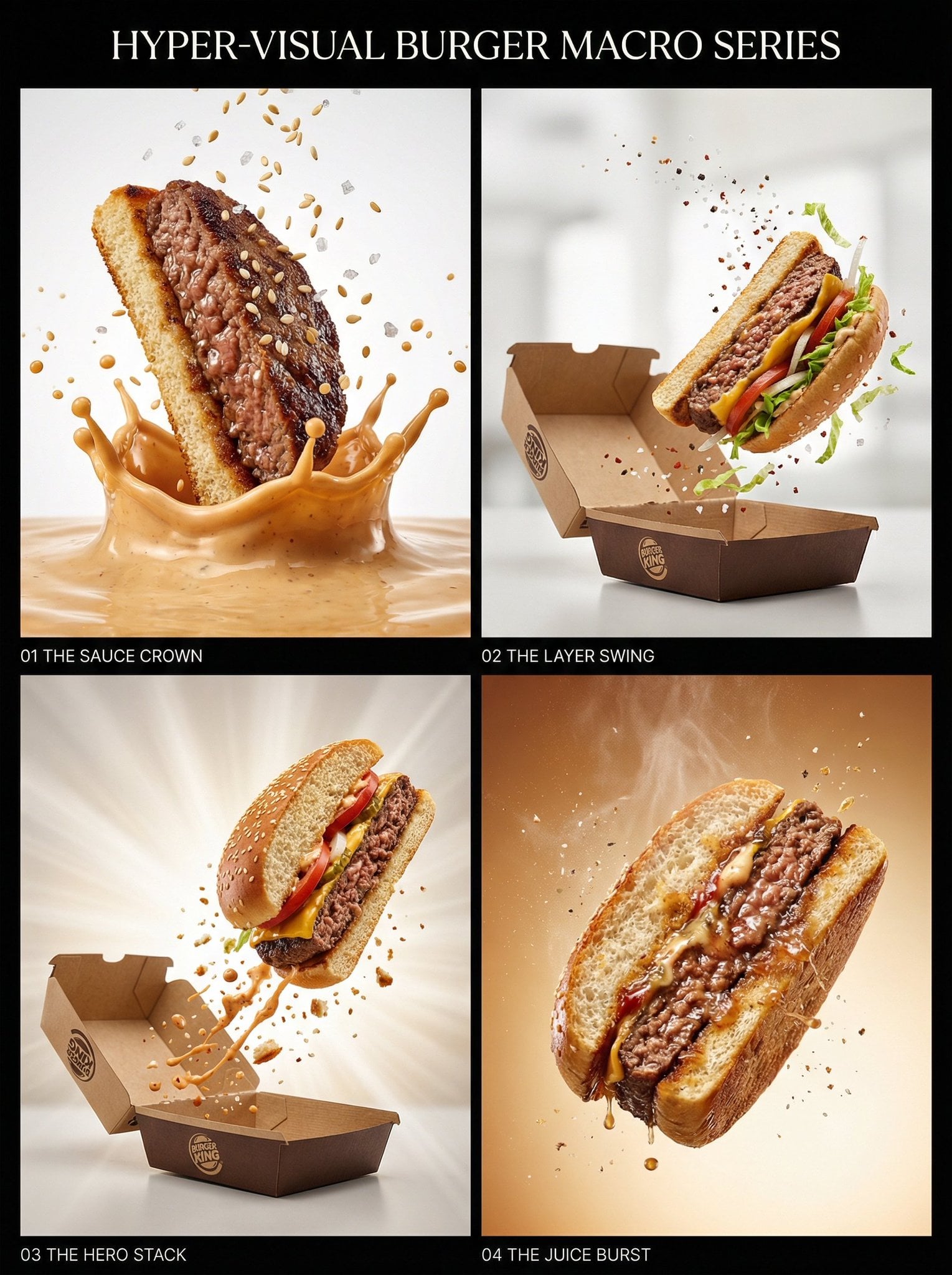 Imatge generada per IA de la Sèrie Macro d'Hamburguesa Hiper Visual