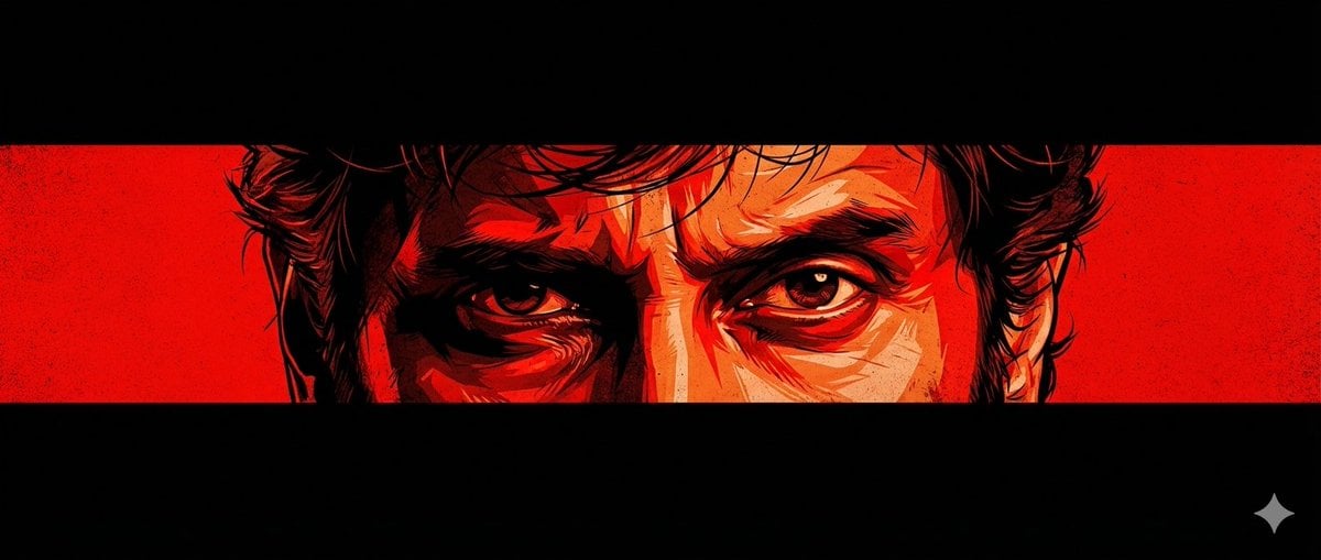 Intense Close Up Mans Eyes Graphic Novel Poster