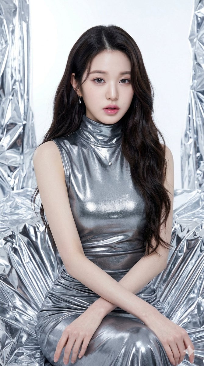 Jang Wonyoung Silver Foil Futuristic 9 16