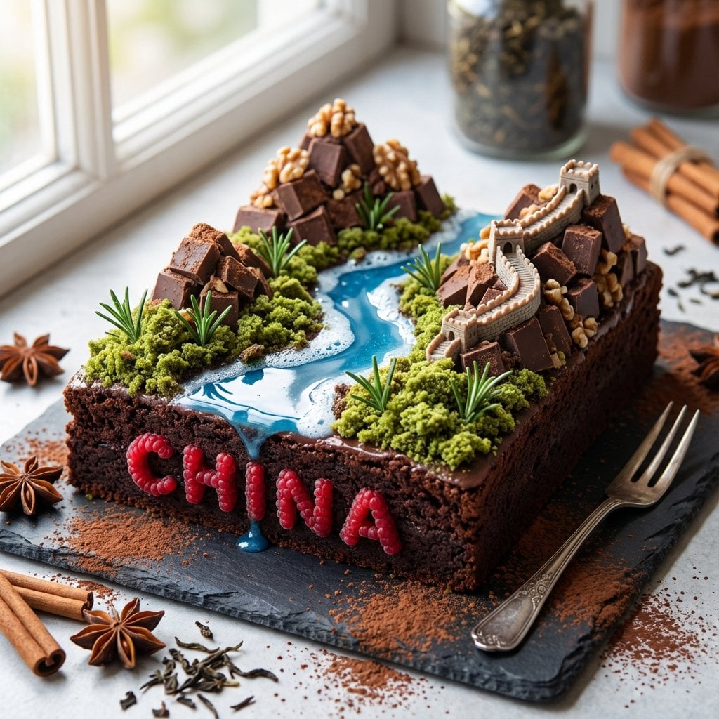 Landscape Cake Macro Food Photography