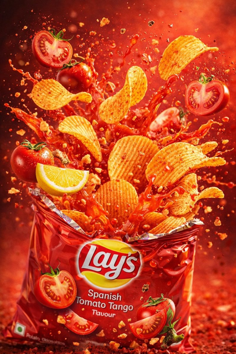 KI-generiertes Bild der Lays Spanischen Tomaten-Tango-Explosion