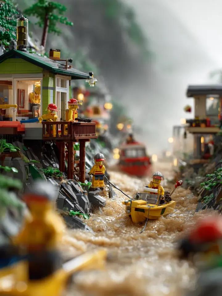 Lego Mountain Flood Rescue