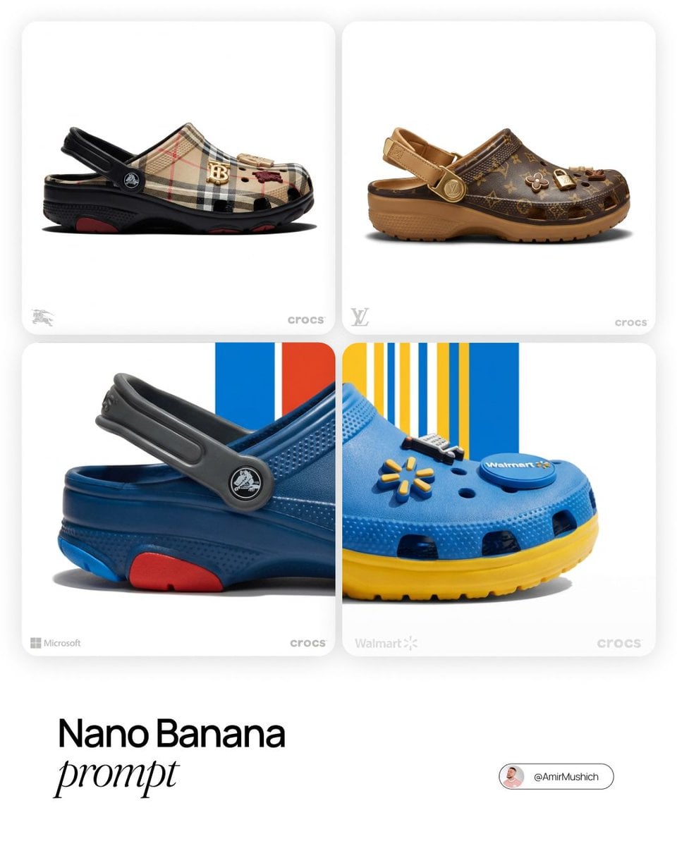 Imatge generada per IA de la campanya de col·laboració entre Louis Vuitton i Crocs