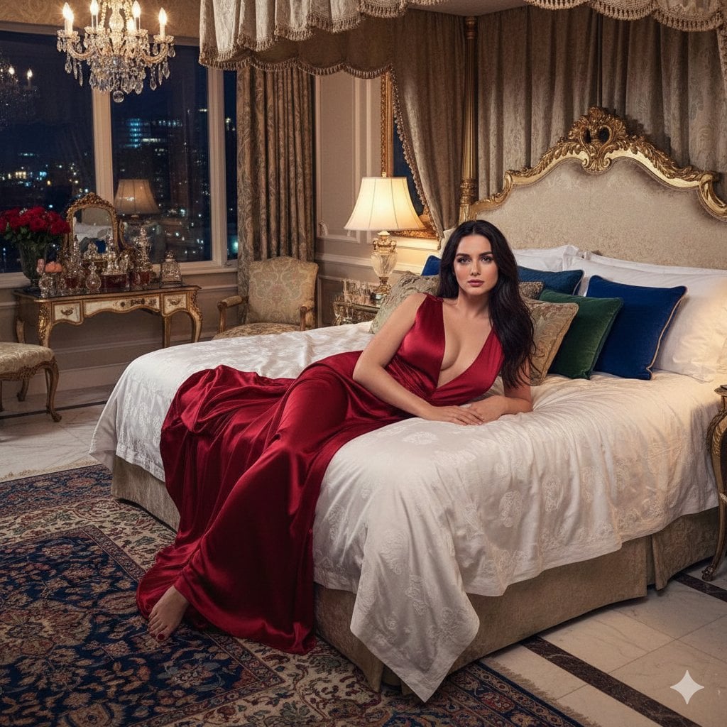 Luxurious Woman Bedroom Night Gown