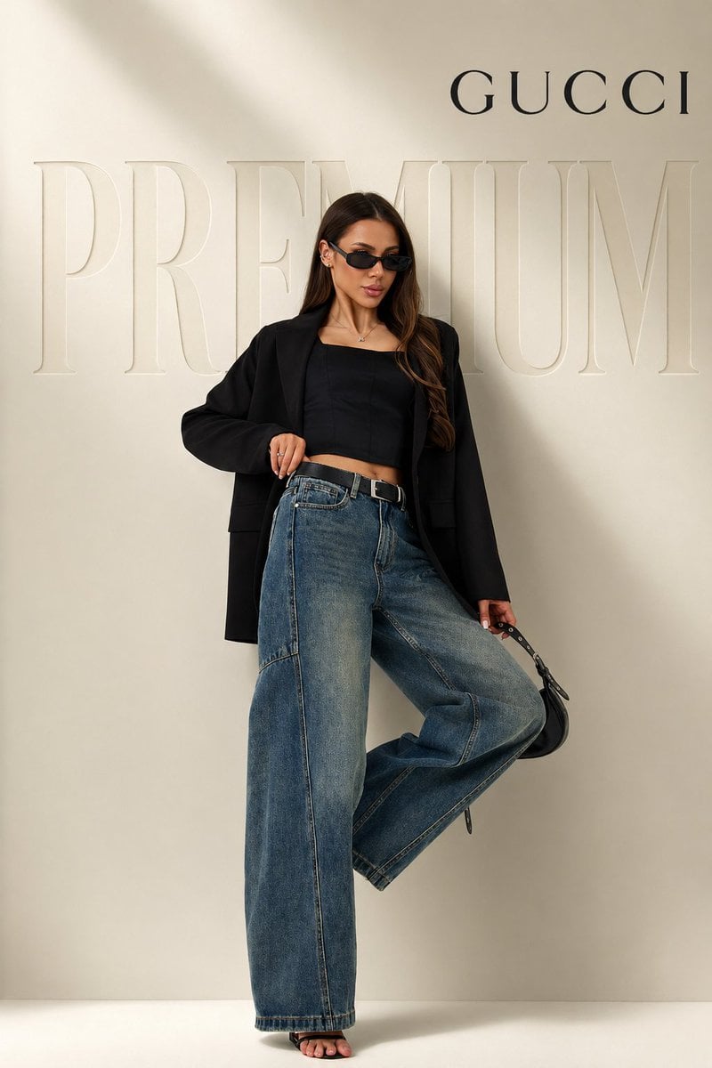 KI-generiertes Bild zur Luxus-Mode-Model-Studio-Kampagne