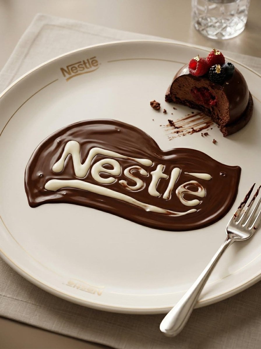 Melted Chocolate Logo Dessert Brand Identity