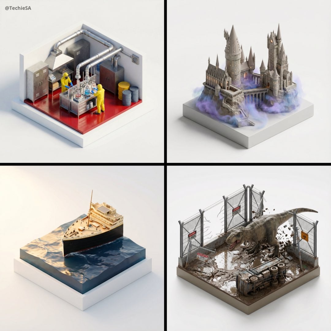 Miniature Diorama Isometric Studio Render