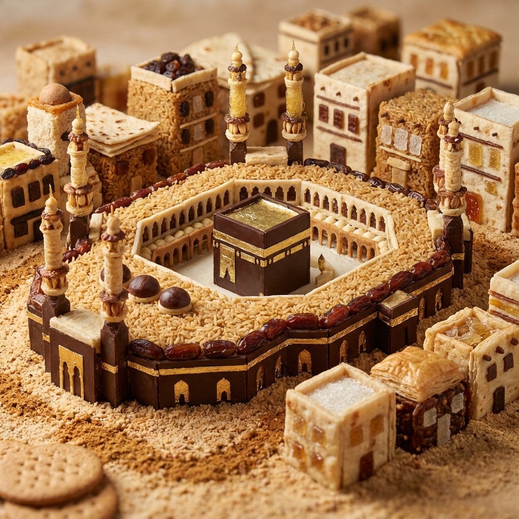 Miniature Food Cityscape Diorama