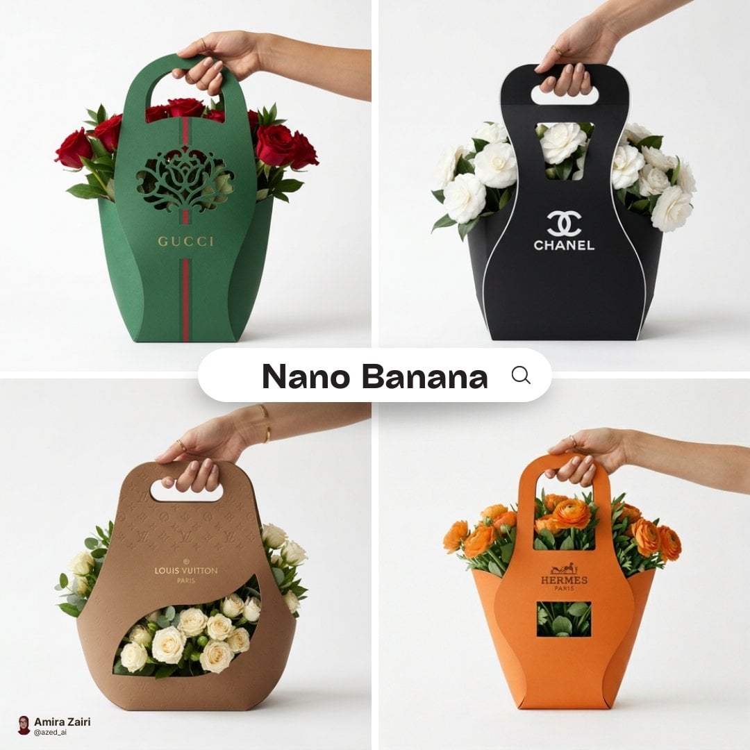 KI-generiertes Bild eines minimalistischen Marken-Blumenverpackungs-Mockups