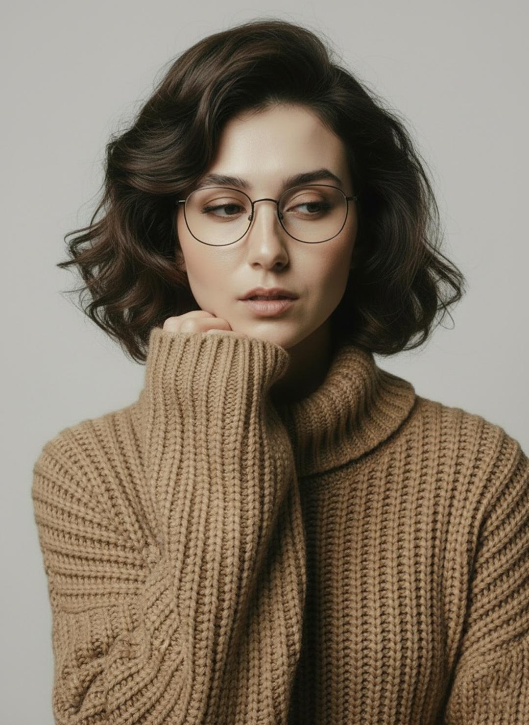 Imatge generada per IA de la sèrie de retrats d'estudi de moda minimalista d'estil editorial escandinà