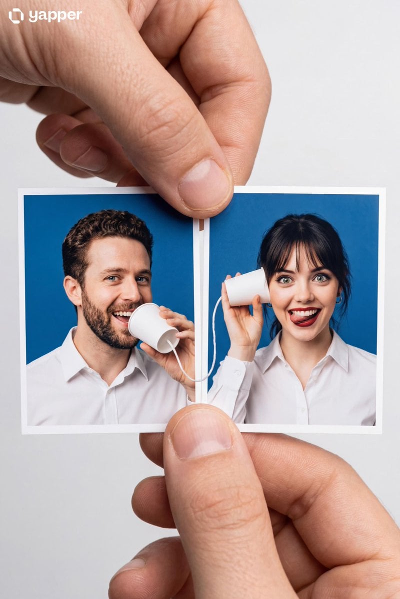 Passport Photos String Phone Illusion