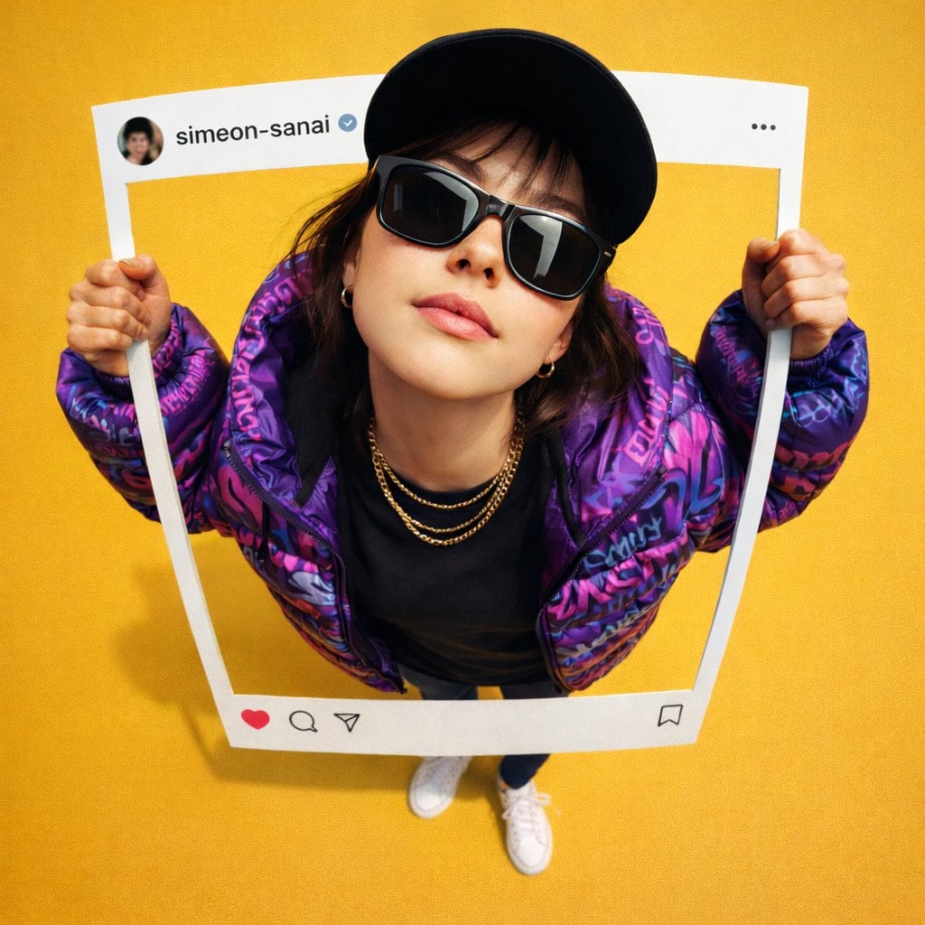 Instagram Çerçevesinden Çıkan Kişi ile oluşturulmuş görsel