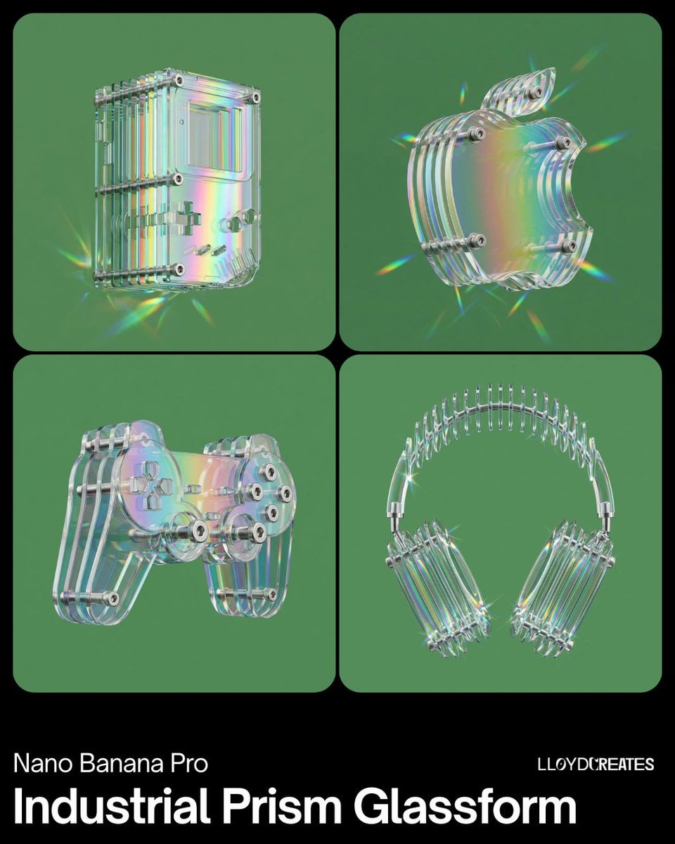 Prismatic Industrial Minimalism Product Visual