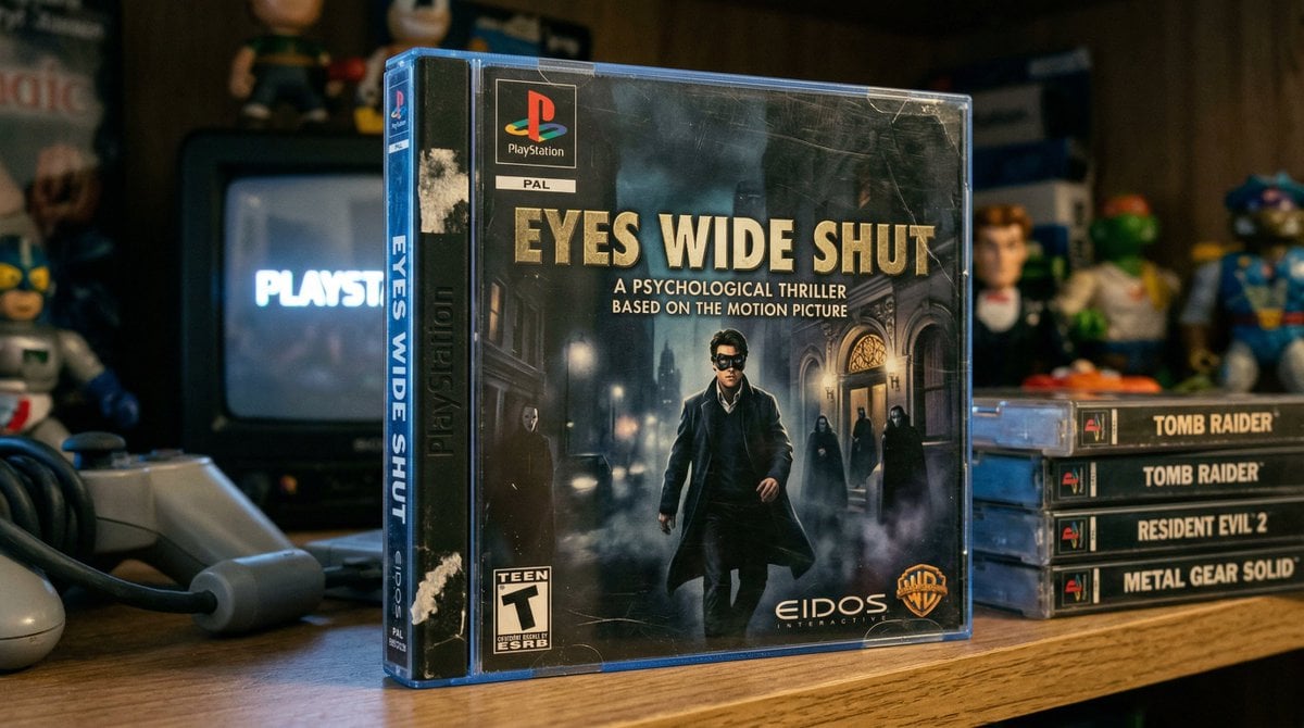 Ps1 Slechtste Film Tie-In Game Case -gegenereerde afbeelding