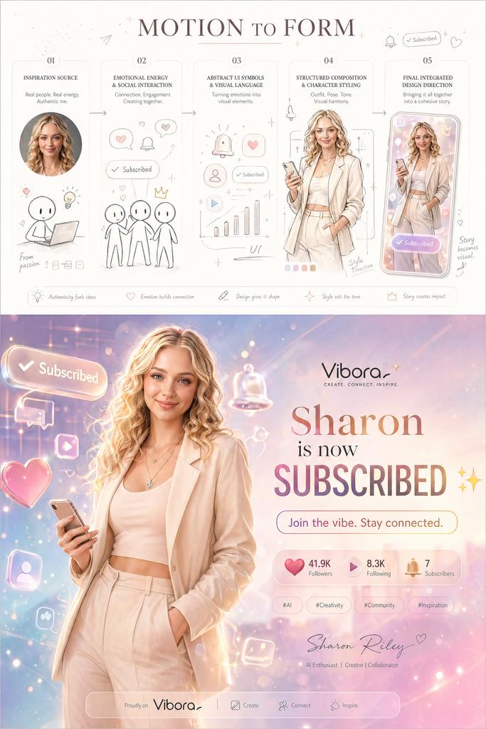 Imagine generată de pentru posterul de campanie Sharon Subscribed