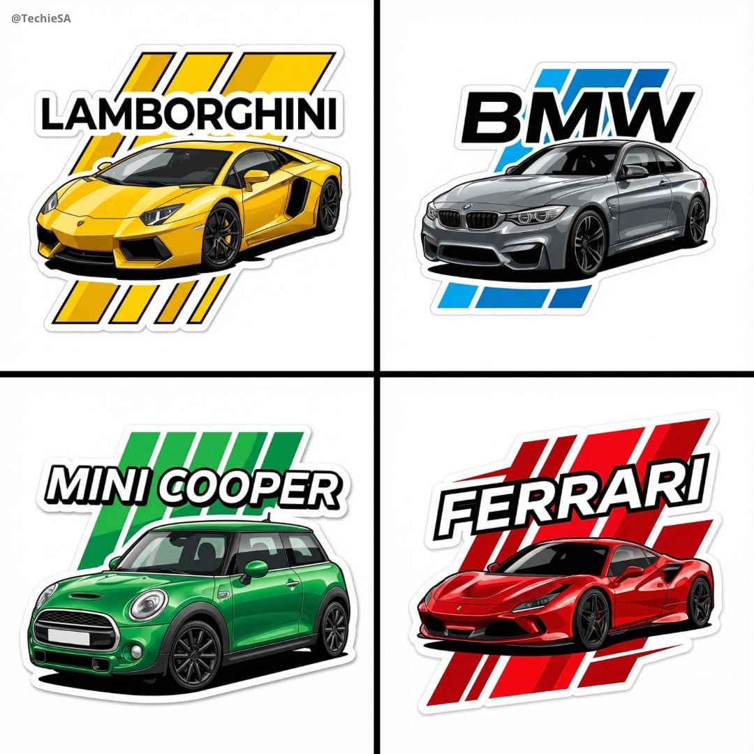 Vector Car Sticker Design
