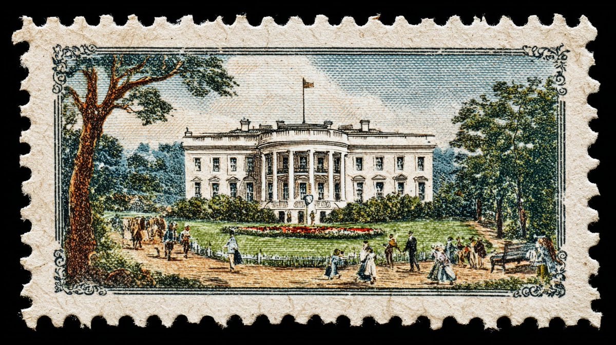 Vintage Postage Stamp Iconic Monument