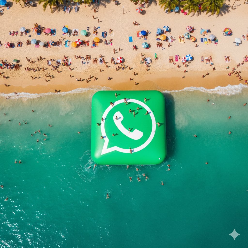 Whatsapp Inflatable Logo Beach Aerial