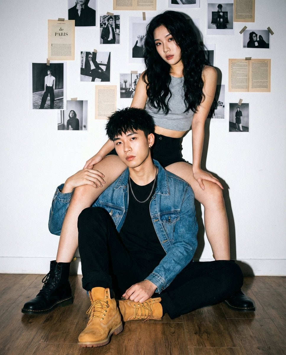 Young Asian Fashion Couple Editorial